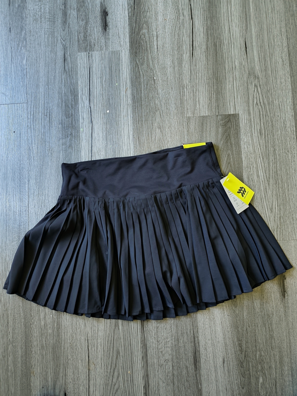 Black Pleated Women’s Skirt with Wide Waistband